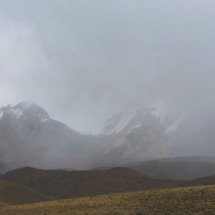 Nevado Chachani in clouds